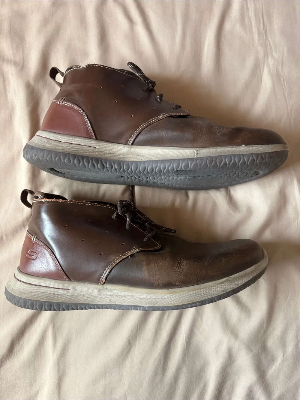 Men's Brown Leather Chukka Boots — Casual Lace-Up Comfort